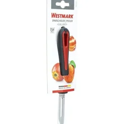 Westmark Gallant verticale dunschiller uit rvs en kunststof zwart en rood 18.5x2.7x2cm
