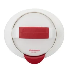 Westmark Hamburgerpers uit kunststof wit en rood 16x14.3x5.7cm