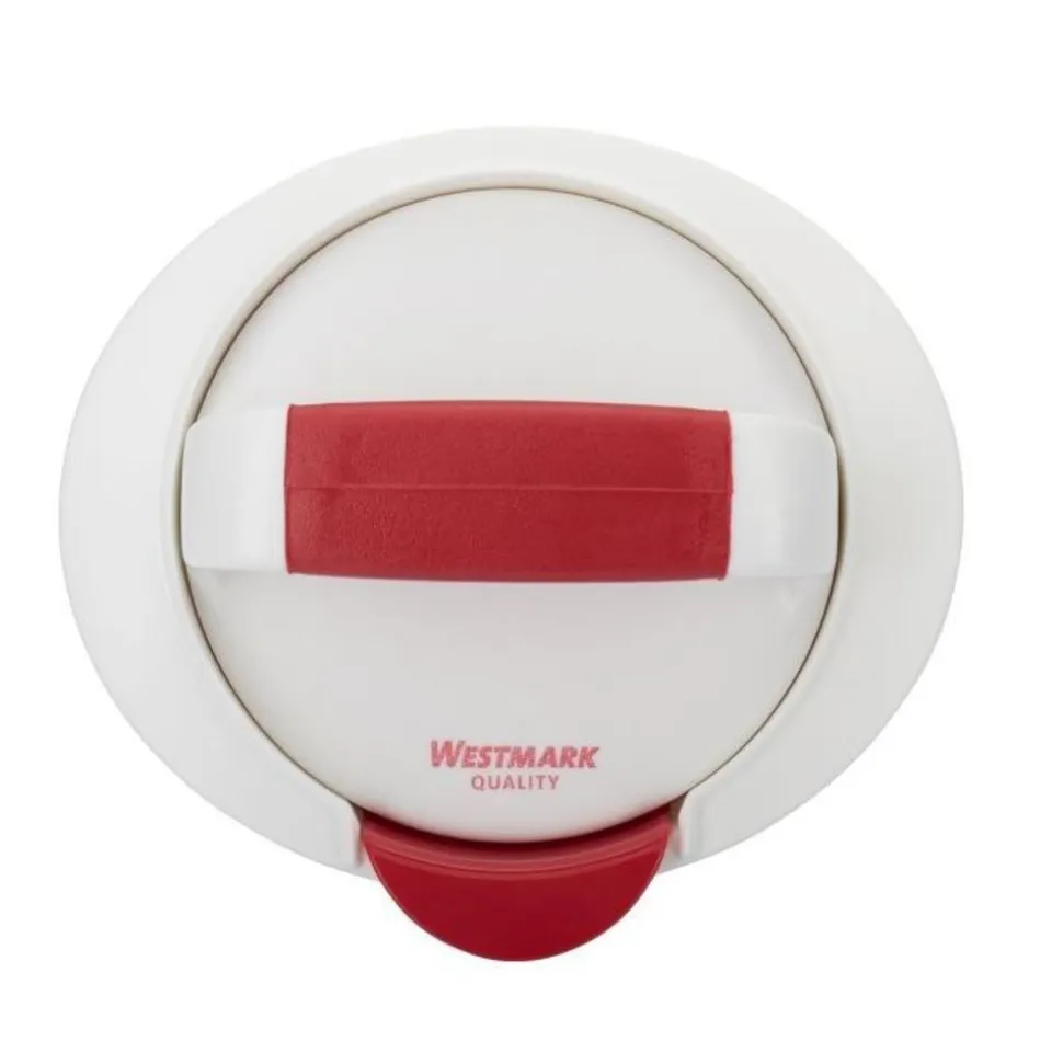 Westmark Hamburgerpers uit kunststof wit en rood 16x14.3x5.7cm