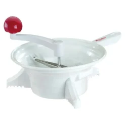 Westmark passeerzeef met 2 schijven uit kunststof en rvs wit 35.5x21x23.8cm