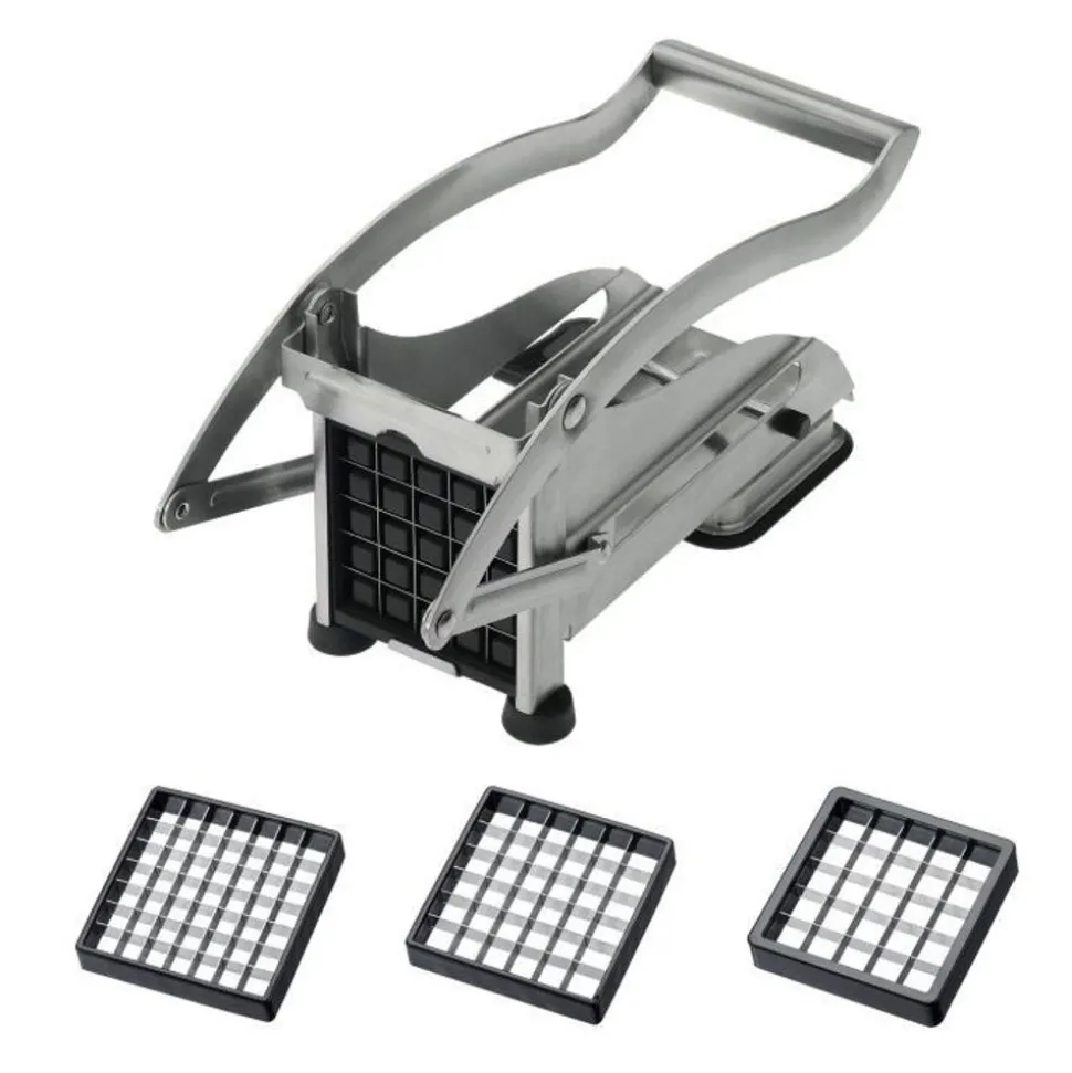 Westmark Pomfri perfect frietsnijder met 3 roosters uit kunststof en rvs 24.8x9.5x12.8cm