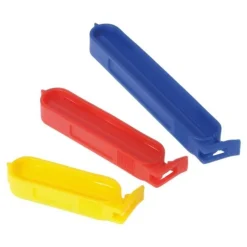 Westmark Set van 10 vershoudclips uit kunststof geel, rood en blauw 6, 8 en 10 cm