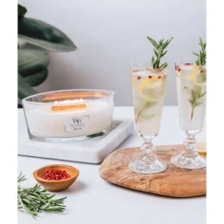 Woodwick Geurkaars Ellipse White Teak