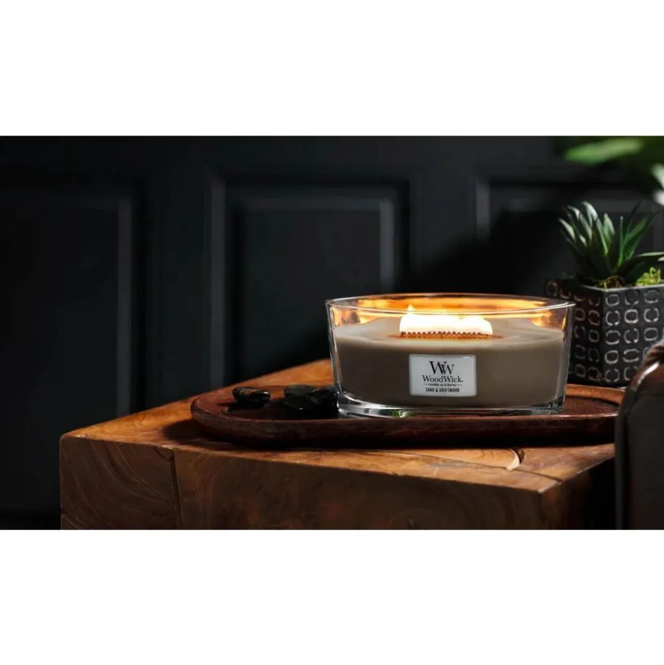 Woodwick Geurkaars Ellipse Sand & Driftwood