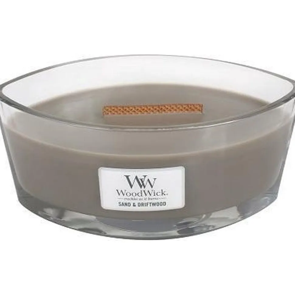 Woodwick Geurkaars Ellipse Sand & Driftwood