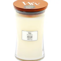 Woodwick Geurkaars Large White Teak