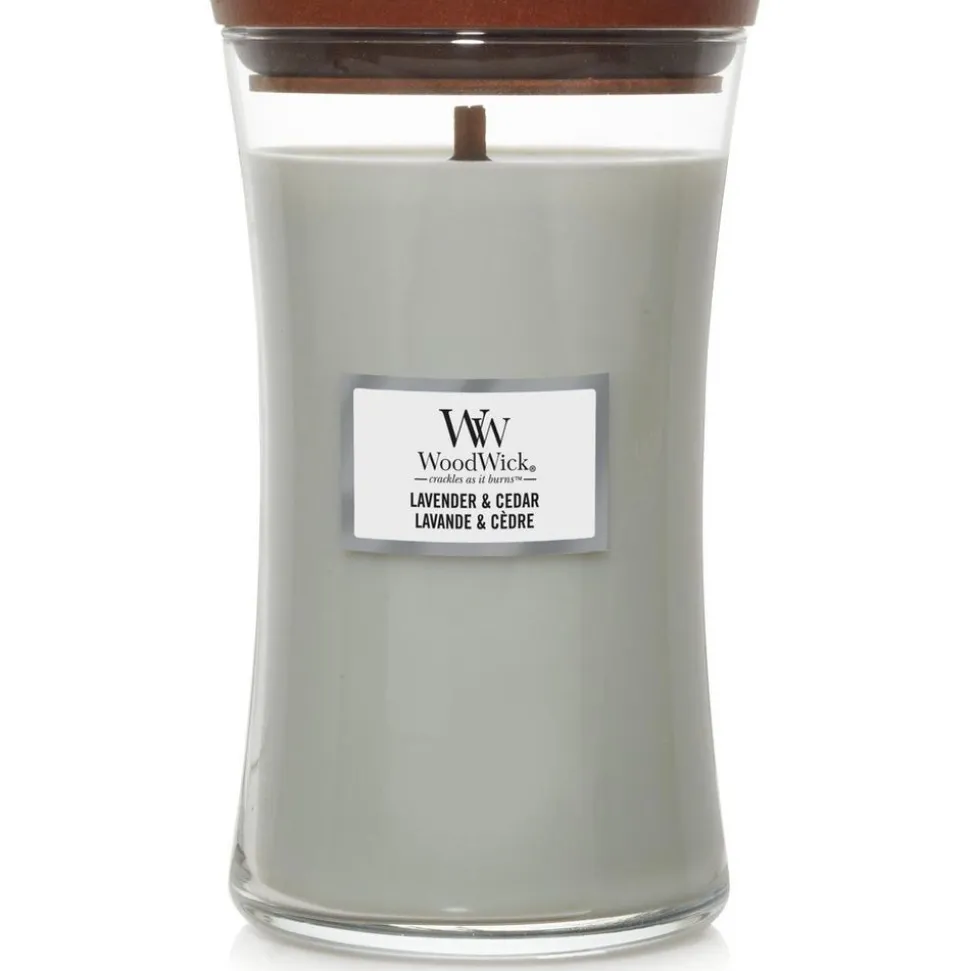 Woodwick Geurkaars Large Lavender & Cedar
