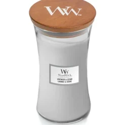 Woodwick Geurkaars Large Lavender & Cedar