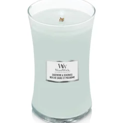 Woodwick Geurkaars Large Sagewood & Seagrass