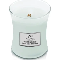 Woodwick Geurkaars Medium Sagewood & Seagrass