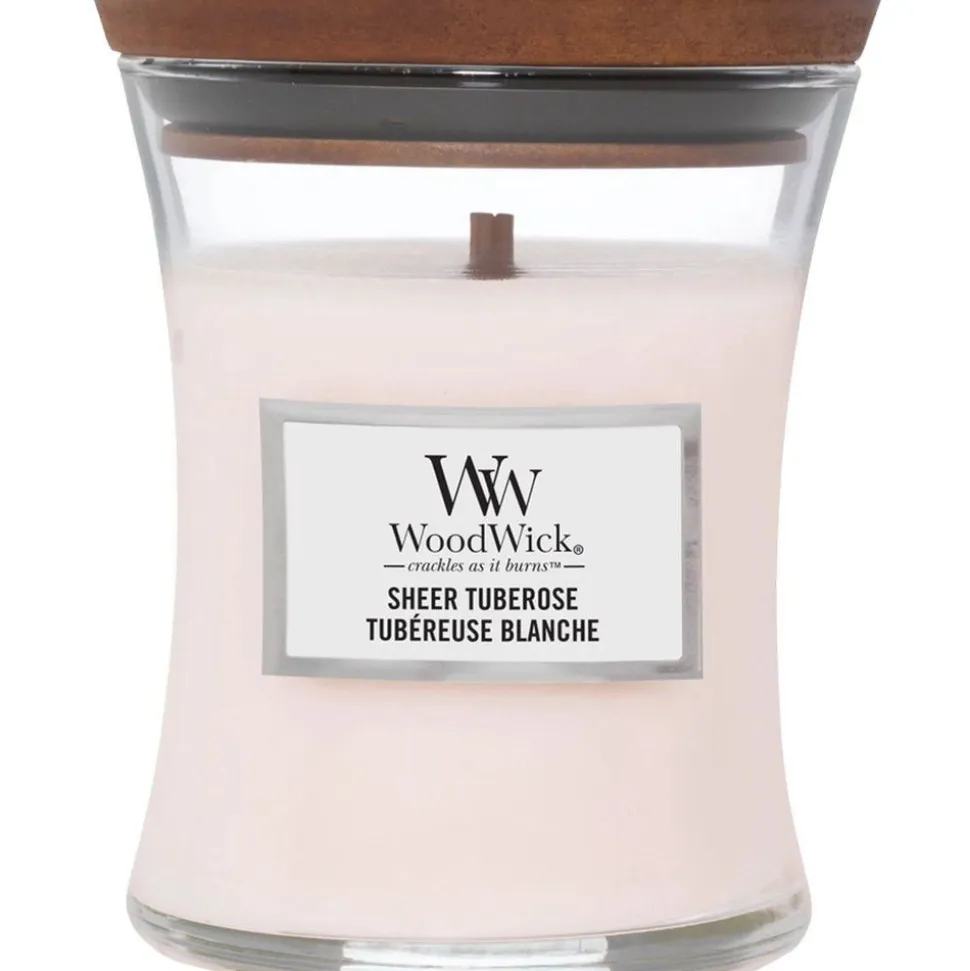 Woodwick Geurkaars Medium Sheer Tuberose