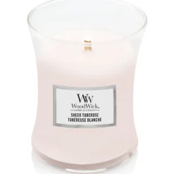 Woodwick Geurkaars Medium Sheer Tuberose