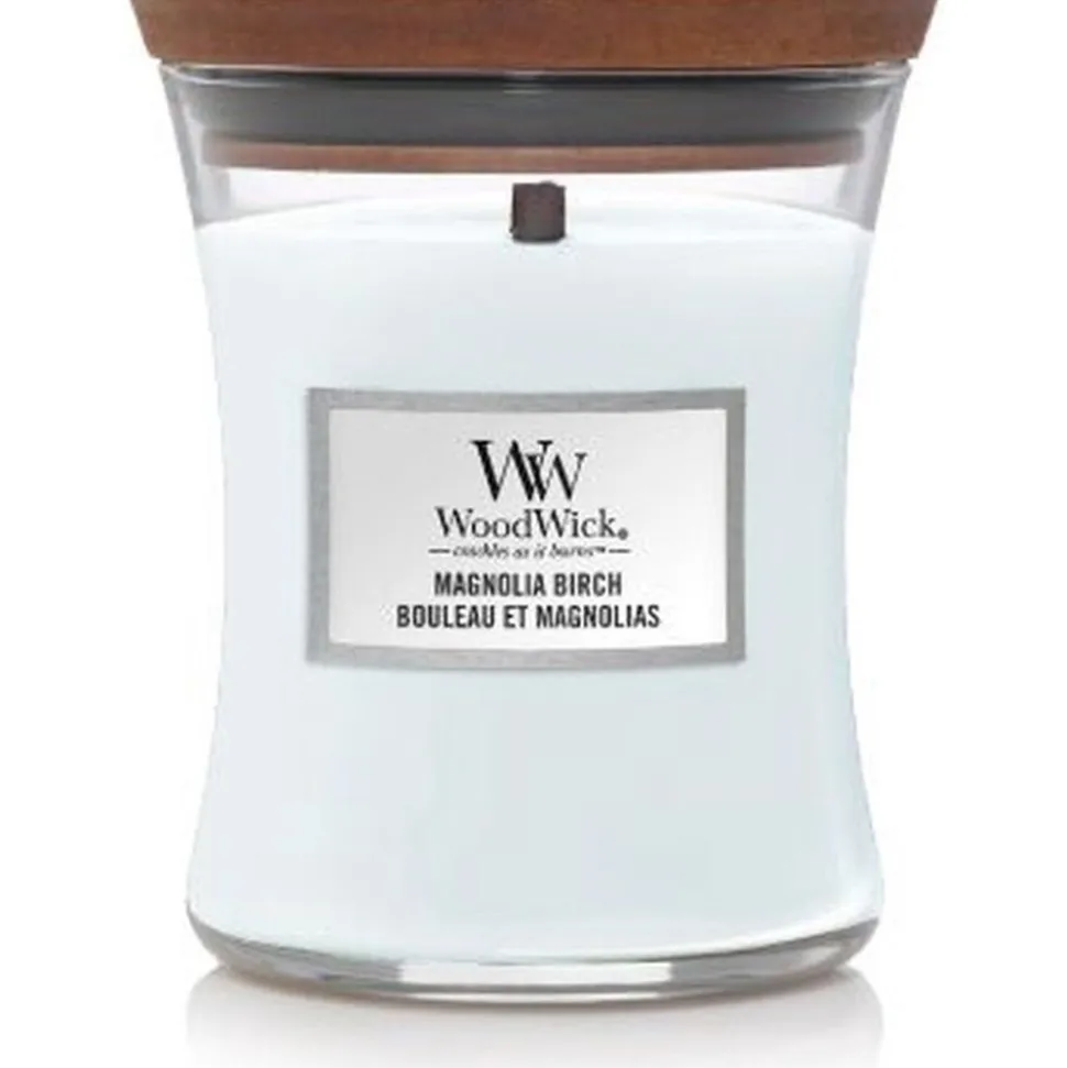 Woodwick Geurkaars medium Magnolia Birch