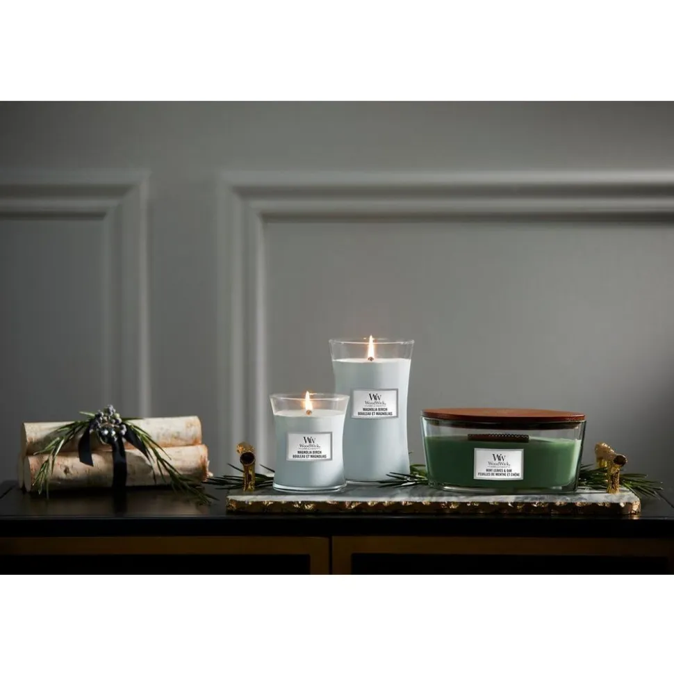 Woodwick Geurkaars medium Magnolia Birch