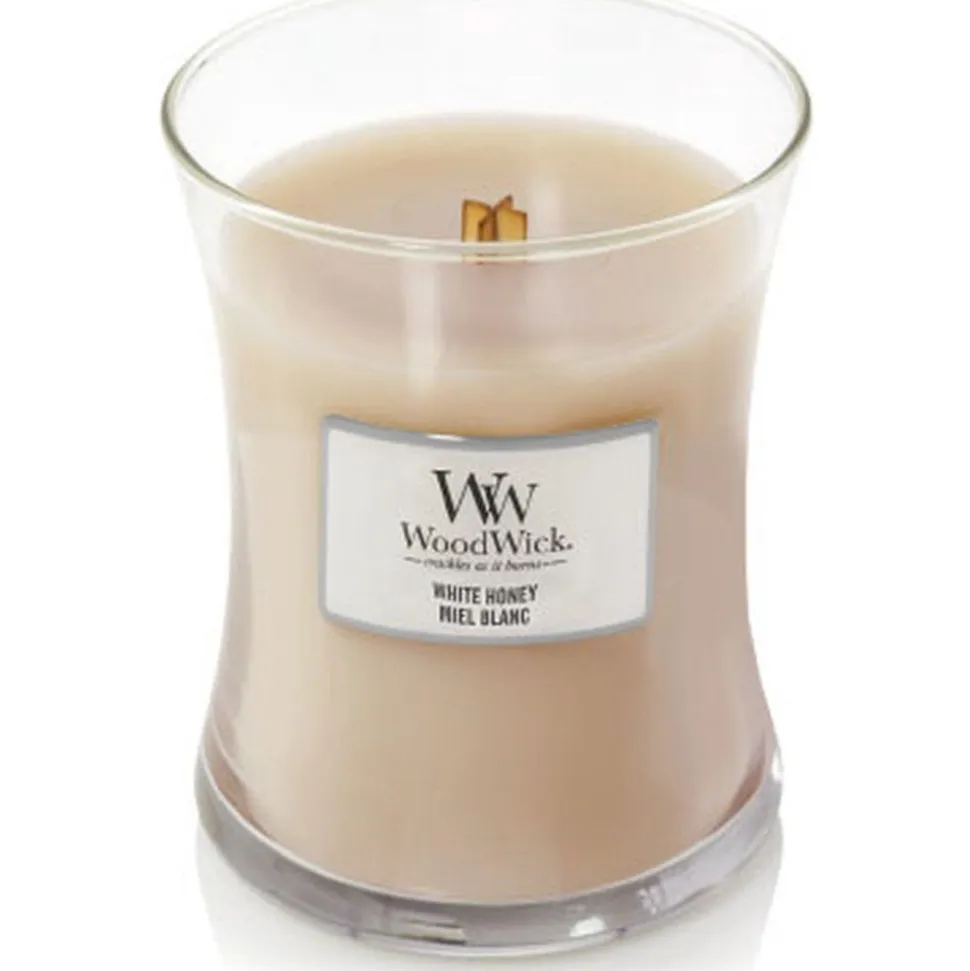 Woodwick Geurkaars Medium White Honey