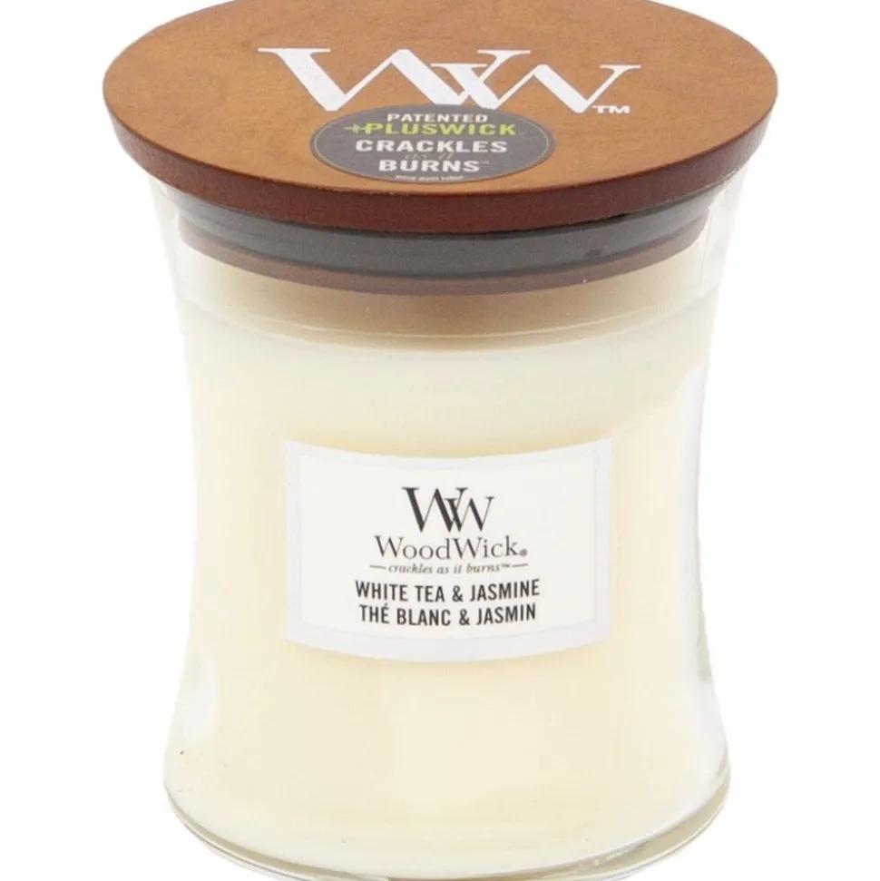 Woodwick Geurkaars Medium White Tea & Jasmine