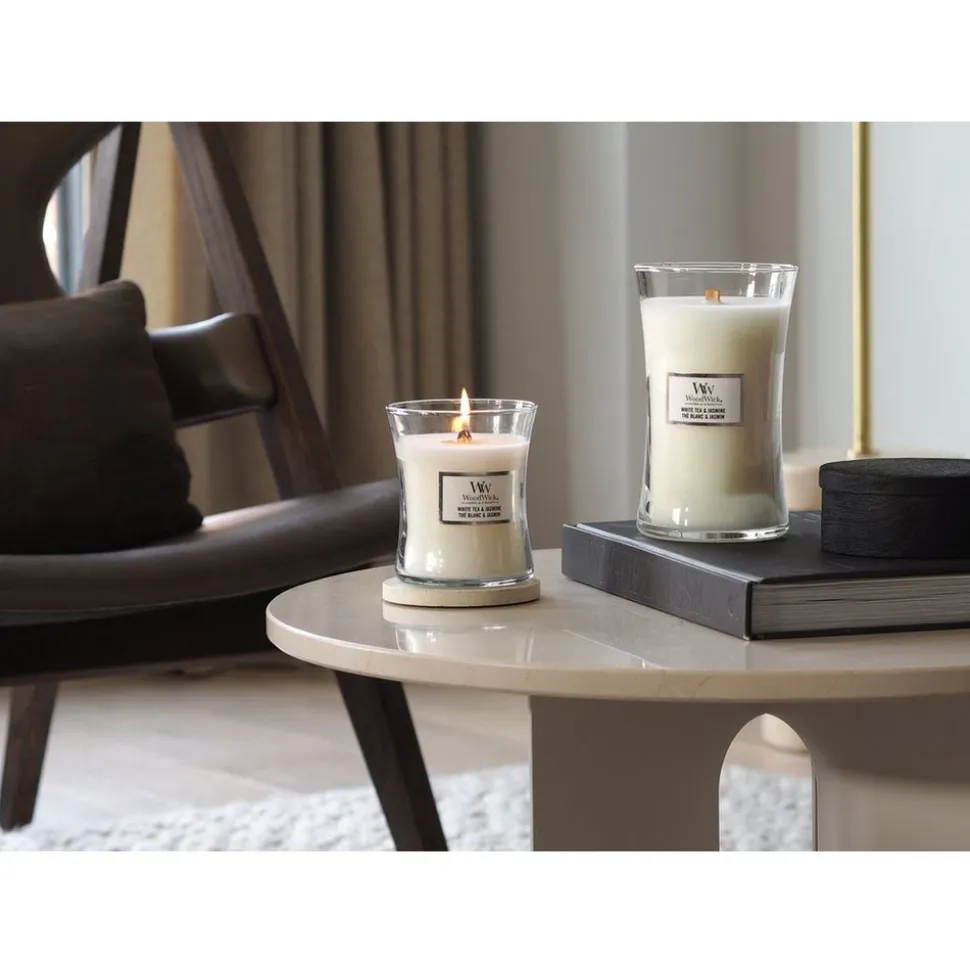 Woodwick Geurkaars Medium White Tea & Jasmine