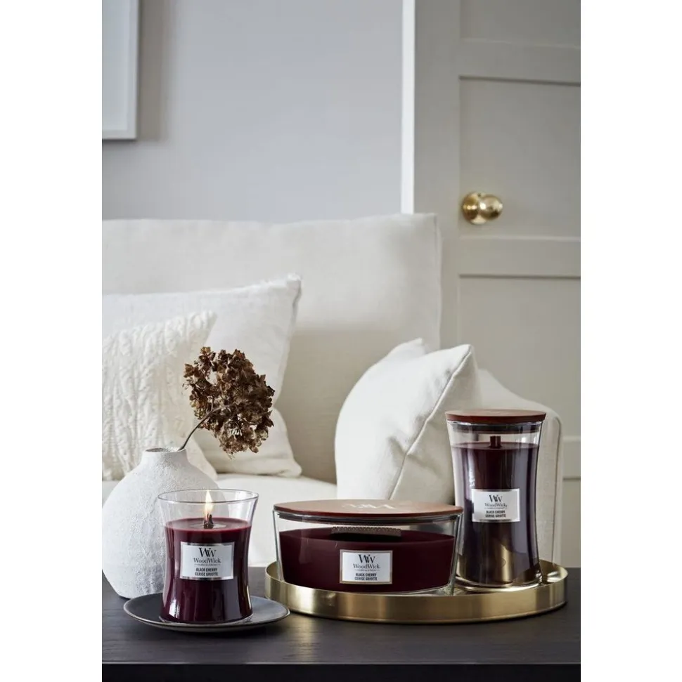 Woodwick Geurkaars Medium Black Cherry