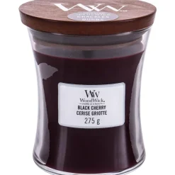 Woodwick Geurkaars Medium Black Cherry