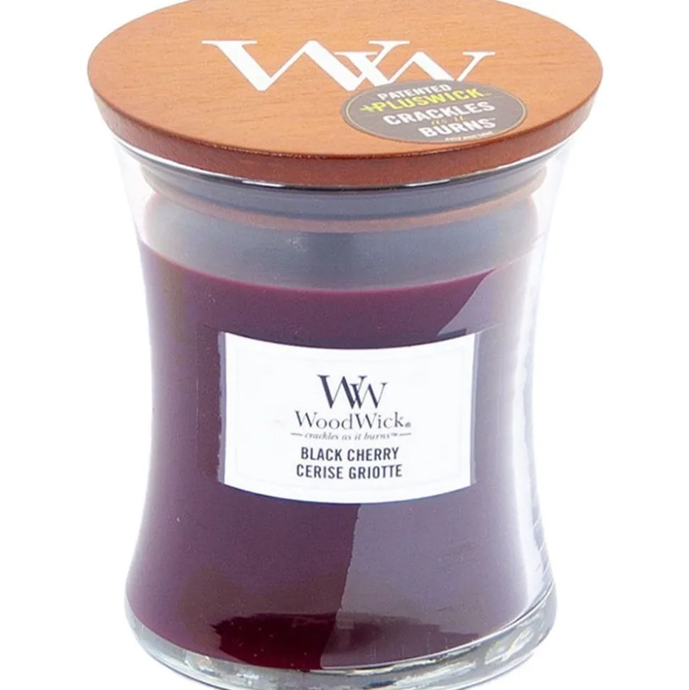 Woodwick Geurkaars Medium Black Cherry