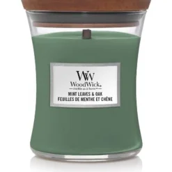 Woodwick Geurkaars Medium Mint Leaves & Oak