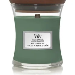 Woodwick Geurkaars Mini Mint Leaves & Oak