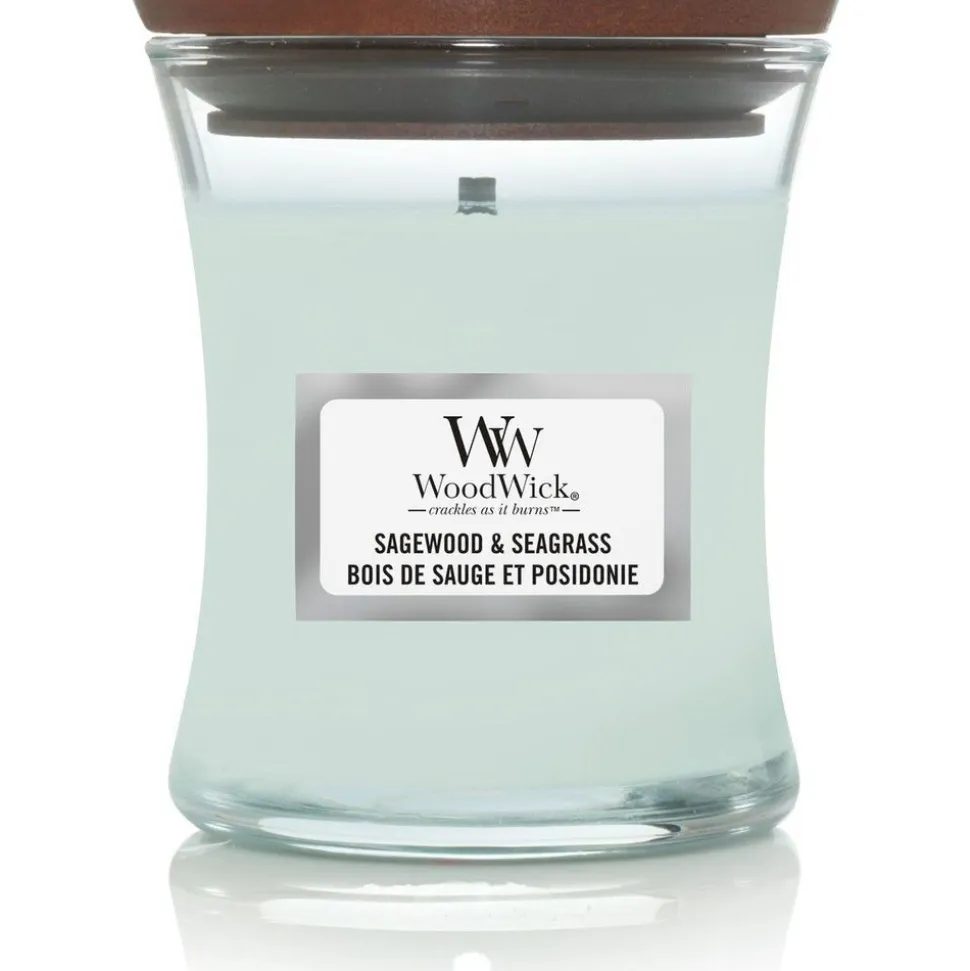 Woodwick Geurkaars Mini Sagewood & Seagrass
