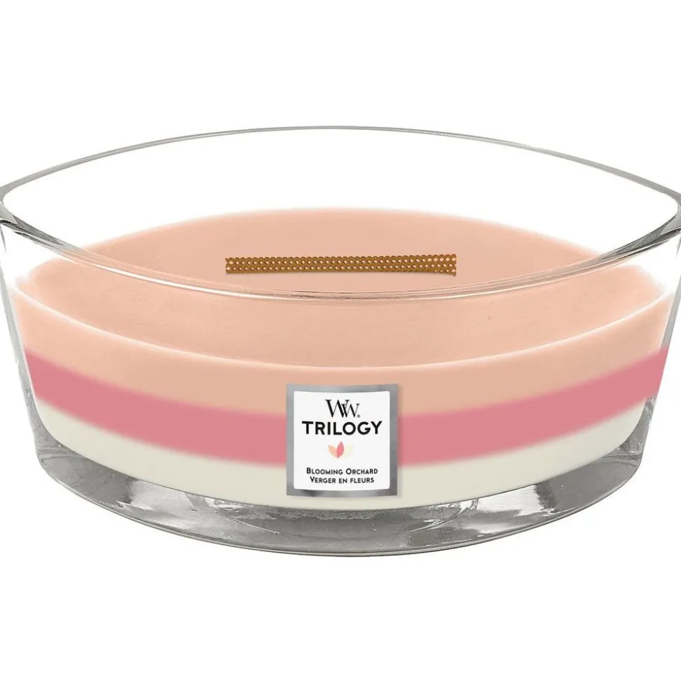 Woodwick Trilogy Geurkaars Ellipse Blooming Orchard