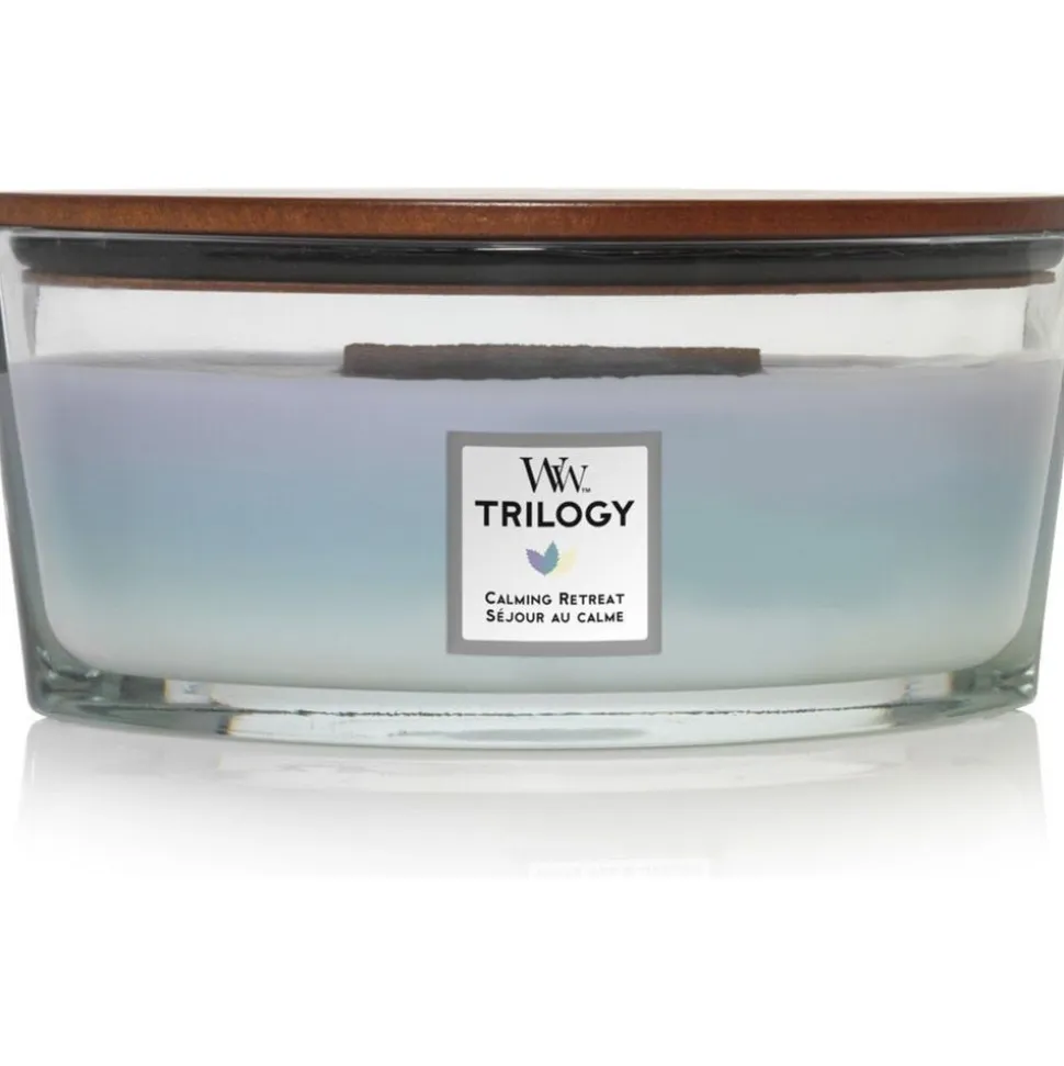 Woodwick Trilogy Geurkaars Ellipse Calmin Retreat