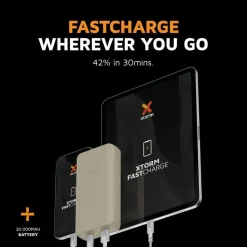 Xtorm 15W Go2 FastCharge Powerbank 20.000 mAh - Clay - XG2202
