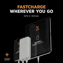 Xtorm 15W Go2 FastCharge Powerbank 20.000 mAh - Ash White - XG2200