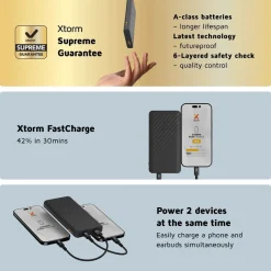 Xtorm 15W Go2 FastCharge Powerbank 10.000 mAh - Charcoal Black - XG2101