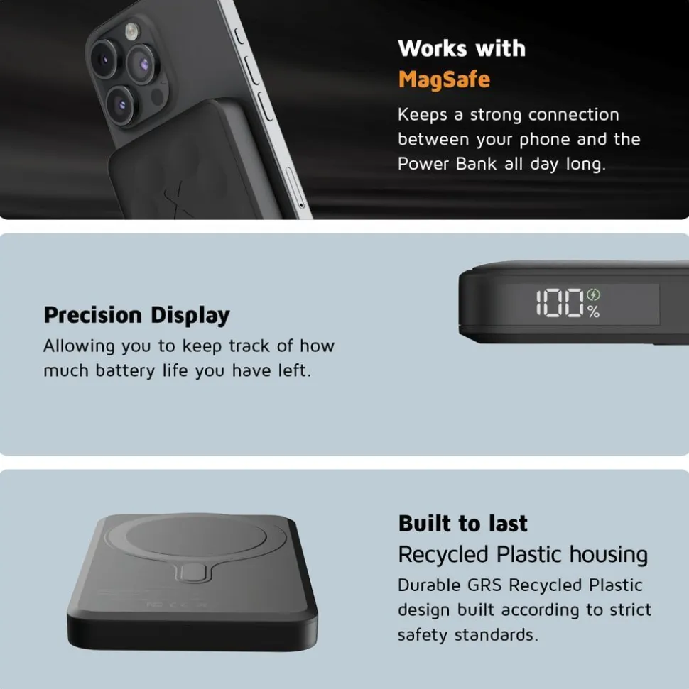 Xtorm 7.5W Magnetic Wireless Powerbank 5.000 mAh - FS5W051