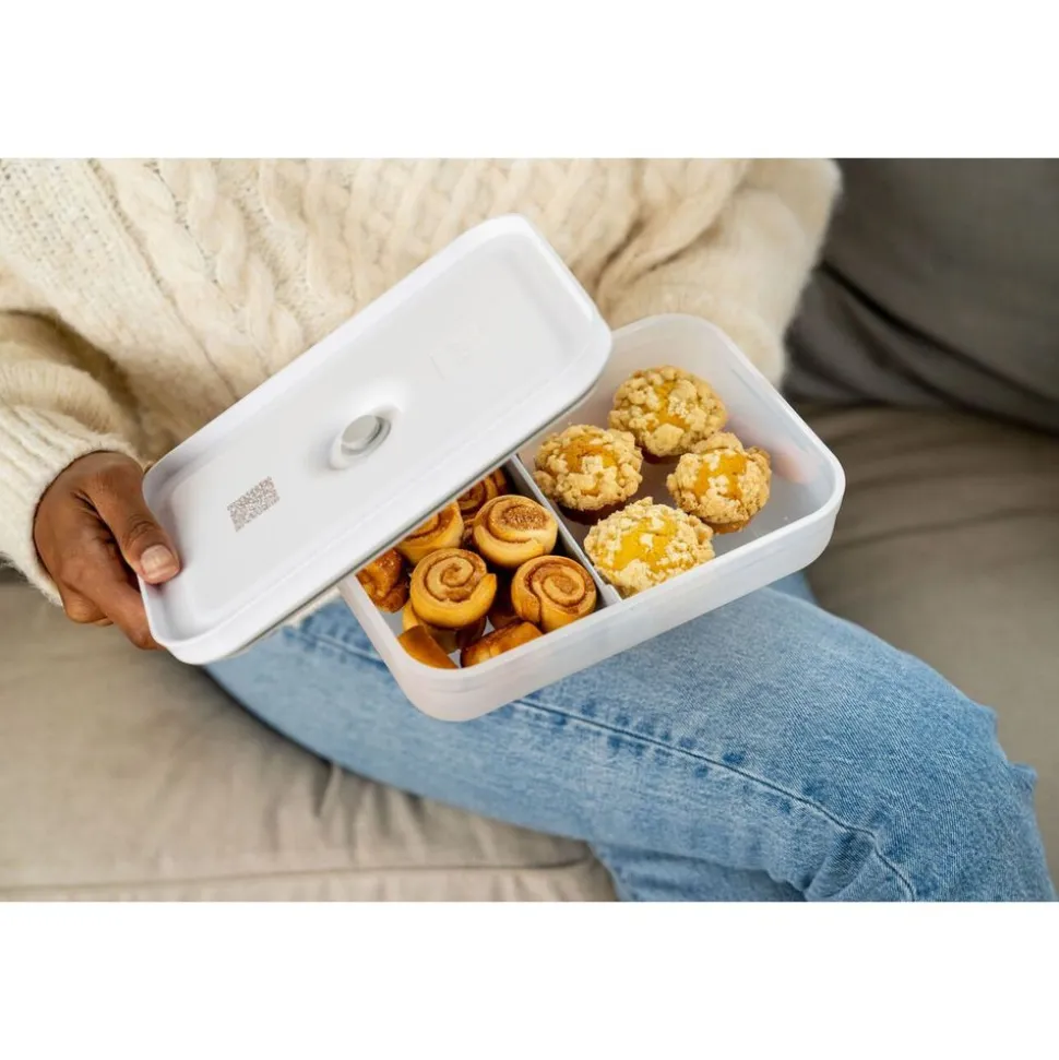 Zwilling Fresh & Save Vacuüm lunchbox L, flat, semi transparant