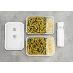 Zwilling Fresh & Save Vacuüm lunchbox L, flat, semi transparant